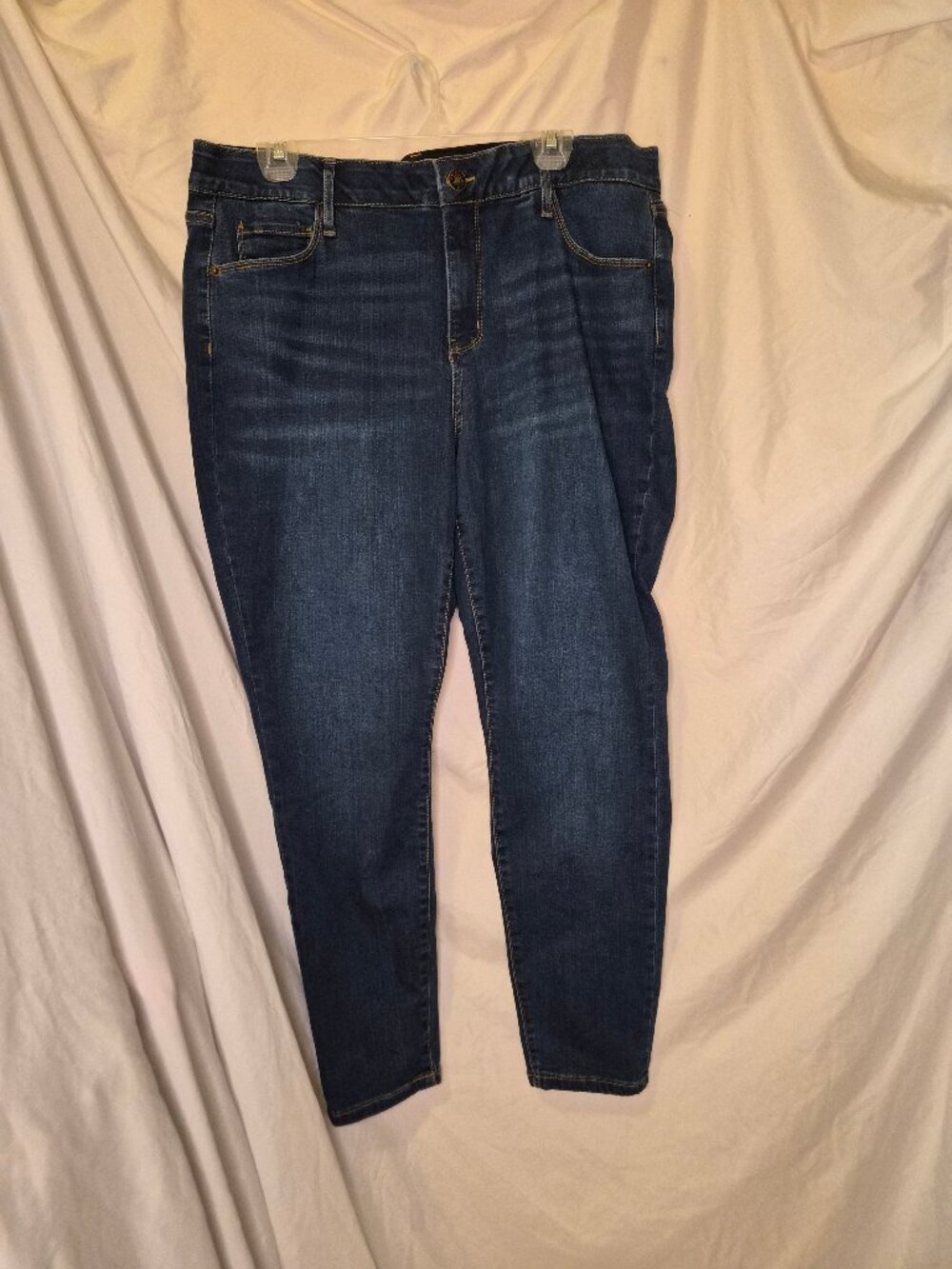 Ava & Viv Size 16W Dark Wash Jeggings Jeans Stretchy Waistband EUC